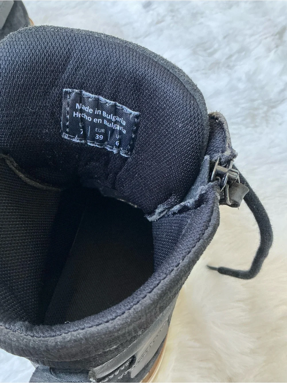 Aldo Black Leather Chukka Boots with Side Zip